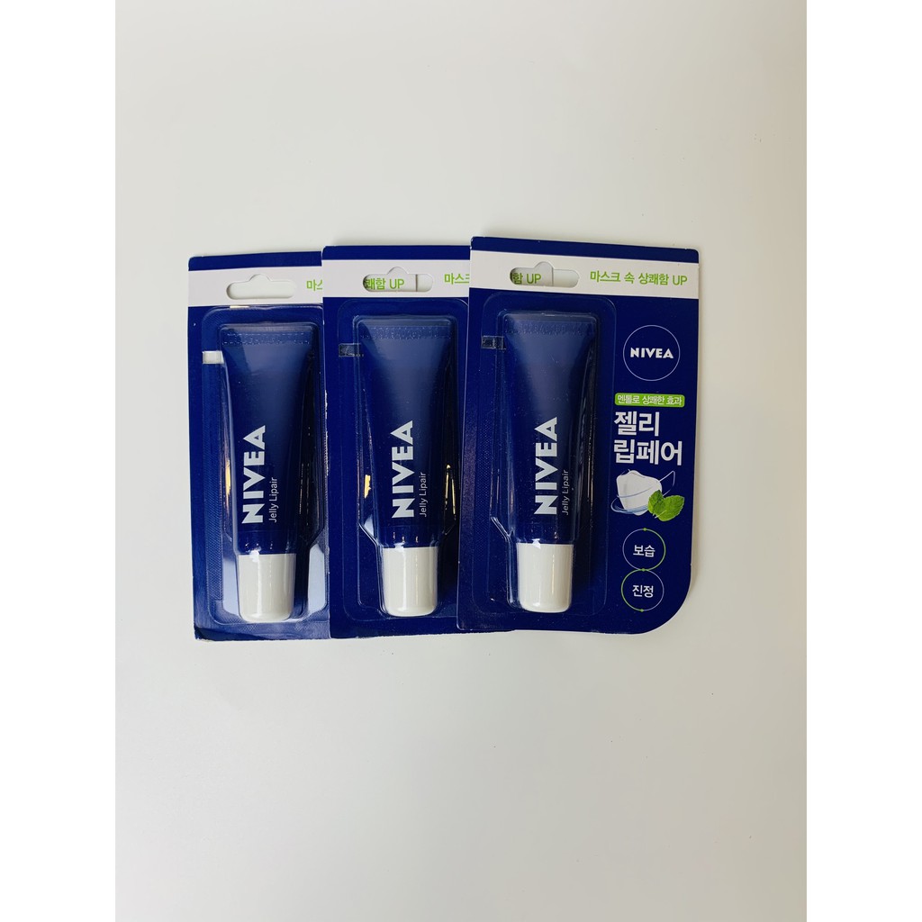 [NIVEA] Dưỡng ẩm môi NIVEA JELLY LIPAIR hương bạc hà giúp hơi thở thơm tho, sảng khoái hơn kể khi dùng khẩu trang