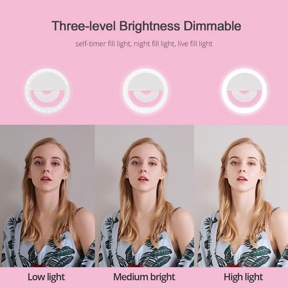Vòng Đèn LED Neon Gắn Điện Thoại Hỗ Trợ Chụp Ảnh Selfie
