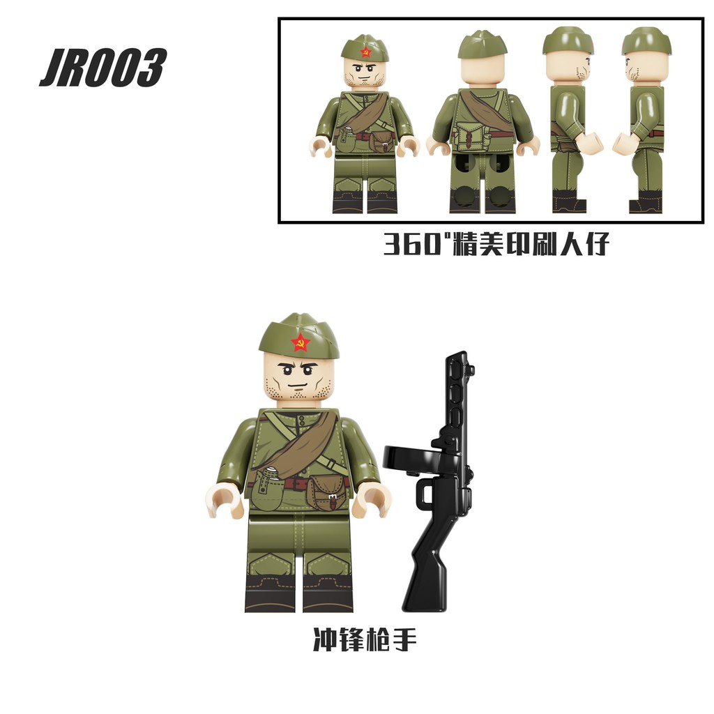 Minifigures Nhân Vật Lính Liên Xô Trong Thế Chiến 2 - Lắp Ráp Đồ WW II