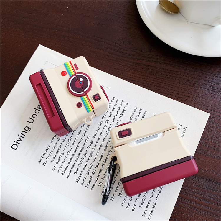 Bao Case Cho Airpods 1/ Airpods 2 Hình Máy ảnh Rainbow.