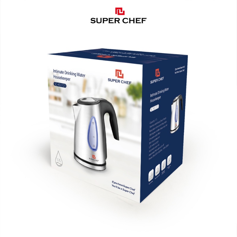 Bình đun siêu tốc inox Super Chef SC_KS1721