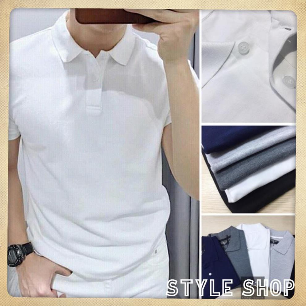 Áo phông PL cổ bẻ dệt cá sấu chất thun cottong mát, co giãn tốt dáng ôm body giá tốt siêu sale . ༷ 👑