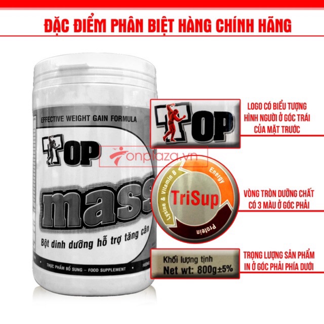 Sữa tăng cân Top Mas - 800gr