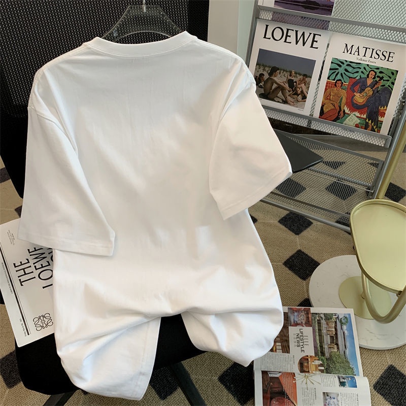 Đầm Thun Tay Ngắn Dáng Rộng Dễ Thương Phong Cách Hàn Quốc Thời Trang Mùa Hè Cho Nữ