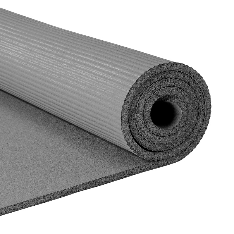 Thảm Tập Yoga Chống Trượt - thảm tập thể dục 8mm - tham tập yoga PNR- Cực Êm, Bám Dính Sàn Màu Xám