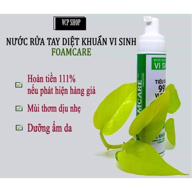 Nước rửa tay khô vi sinh Foamcare