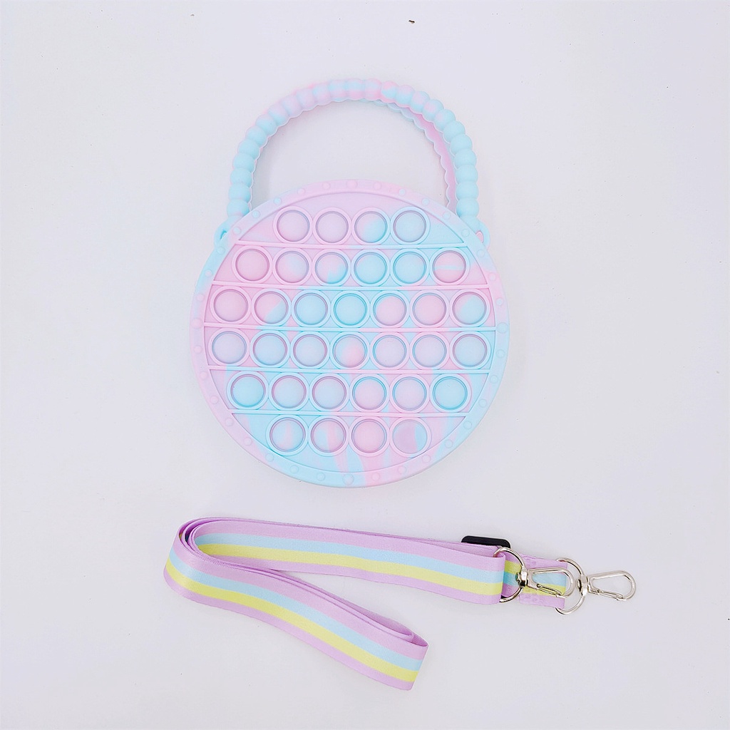 Pop It Túi Đeo Chéo Đựng Tiền Xu Đồ Chơi Bong Bóng Hình Đám Mây Hoa Cầu Vồng Dành Cho Bé Gái