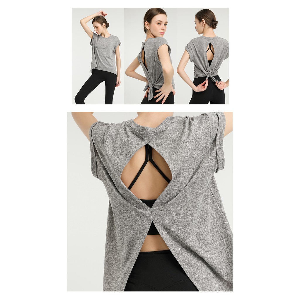 Áo Thun Thể Thao Tay Ngắn Dáng Rộng Thoáng Khí Nhanh Khô Thời Trang Quyến Rũ Cho Nữ