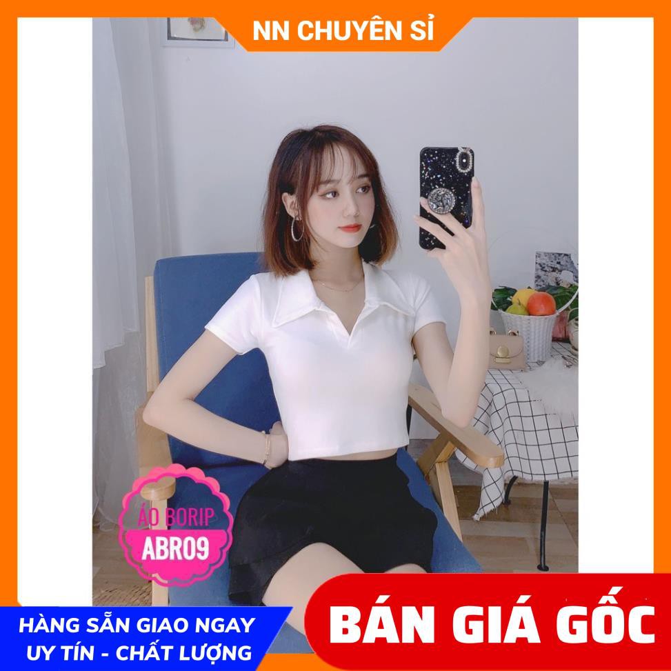 ÁO THUN KIỂU CROPTOP CHẤT BORIP CỰC XINH ABR ⚡100% ẢNH THẬT⚡ ÁO THUN BORIP