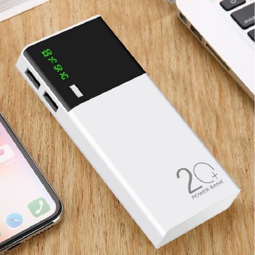 Sạc dự phòng 20000mAh 2 Cổng Hỗ Trợ Sạc Nhanh vỏ xanh