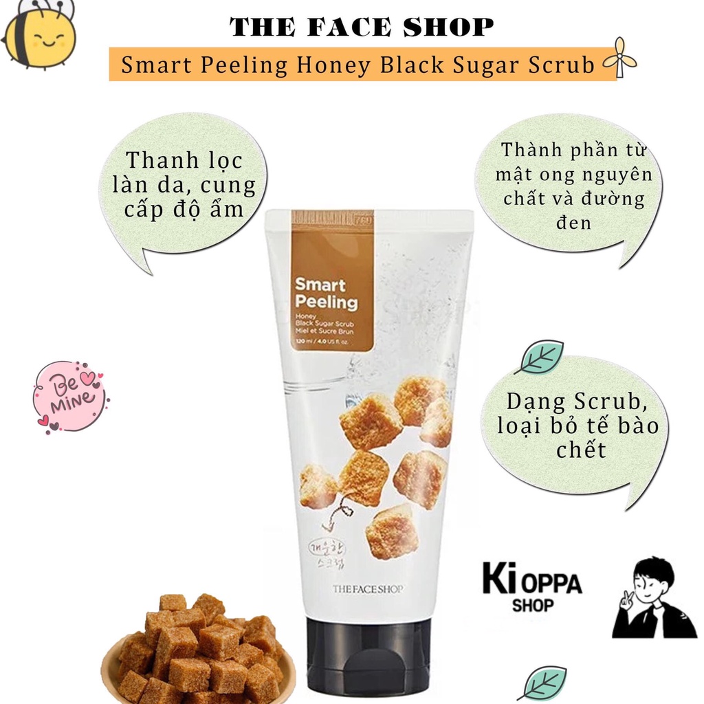 Tẩy Tế Bào Chết Đường Đen The Face Shop Smart Peeling Honey Black Sugar Scrub