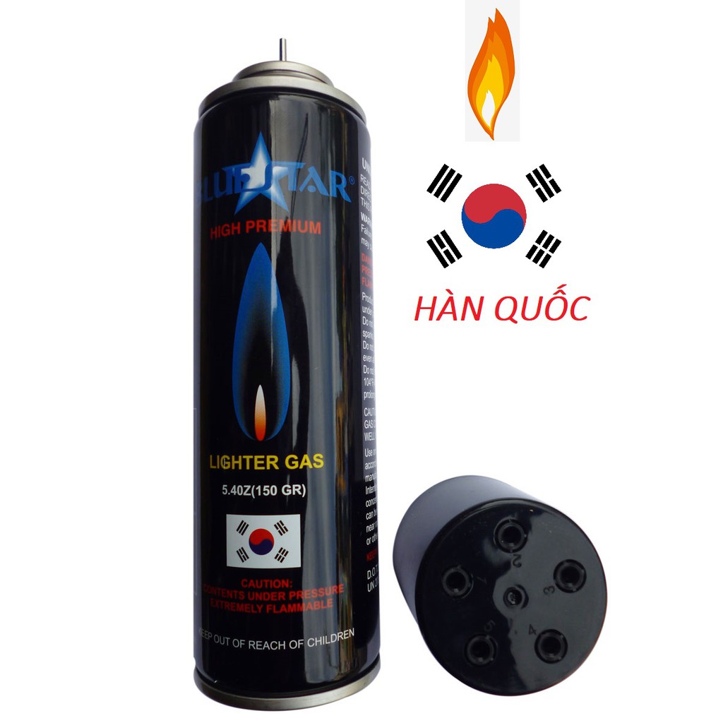 Bình gas bơm bật lửa BLUESTAR-Hàn Quốc