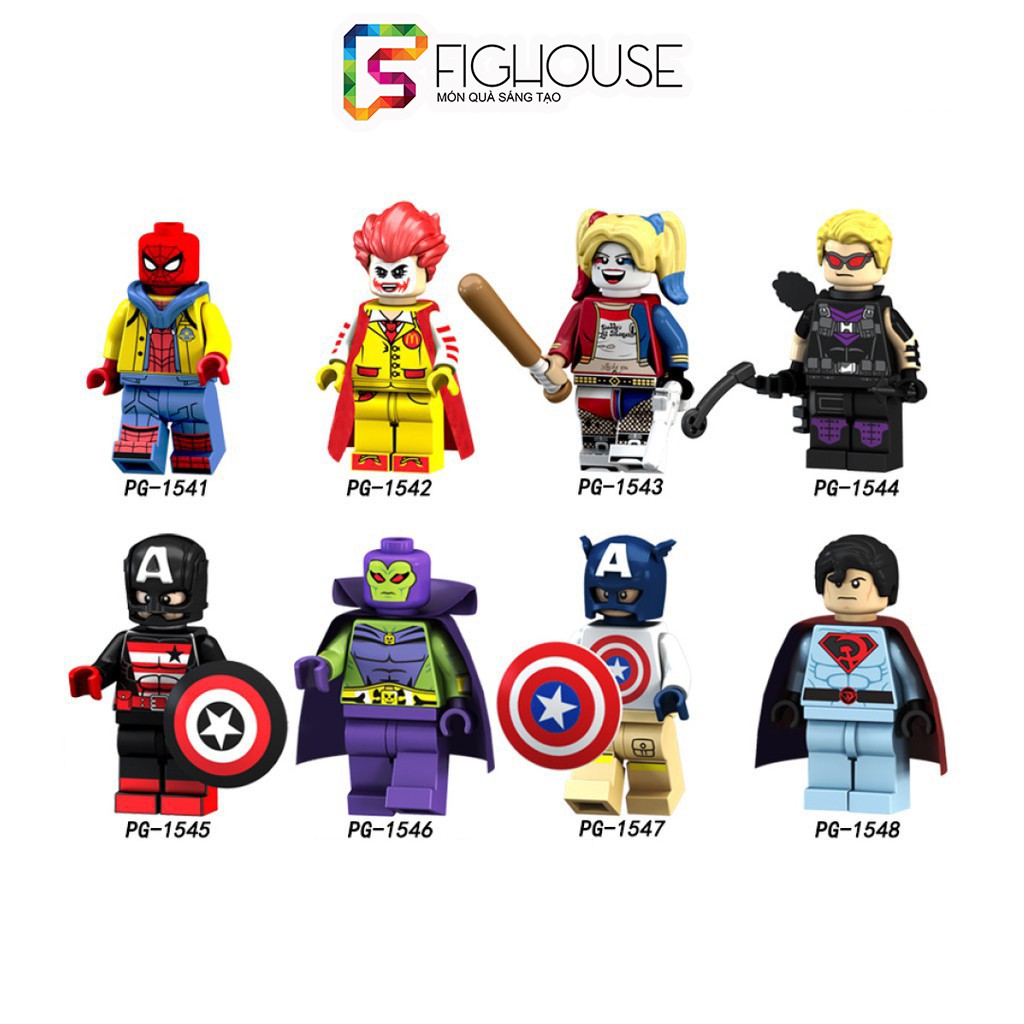 Xếp Hình Minifigures Các Nhân Vật Marvel/DC Comics PG8126 - Đồ Chơi Lắp Ráp non-lego [A13]