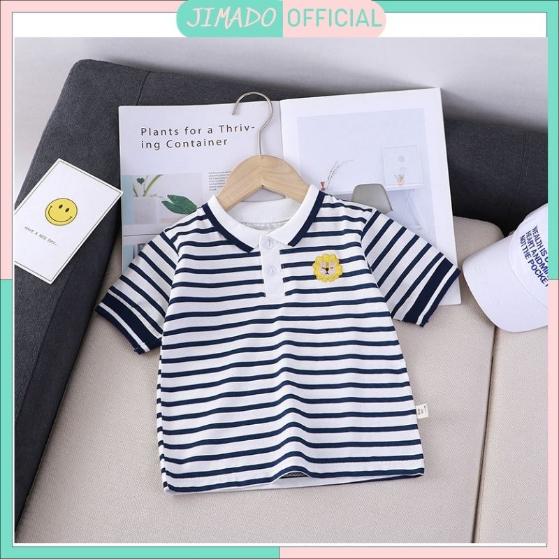 Áo polo cho bé thêu ngực hình thú hàng Quảng Châu cao cấp chất cotton siêu thoáng mát JIMADO E2.081.KEDO.120