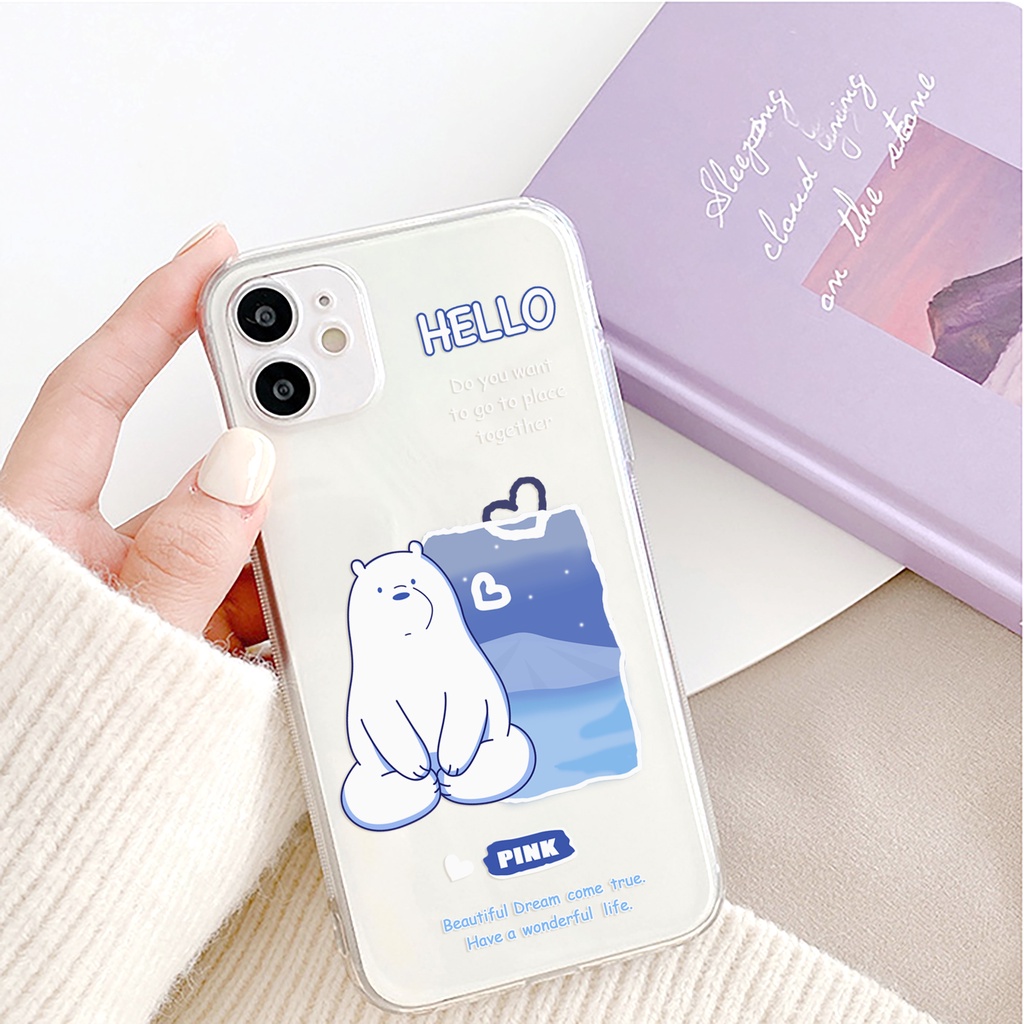 Ốp lưng iphone Gấu bắc cực viền trong chống ố 6/6plus/6s/6splus/7/7plus/8/8plus/x/xr/xs/11/12/13/pro/max/plus/promax | BigBuy360 - bigbuy360.vn