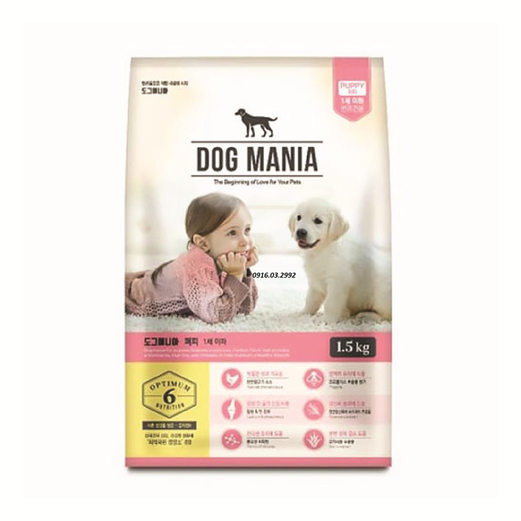 Thức ăn cho chó con Dog Mania [1,5kg]