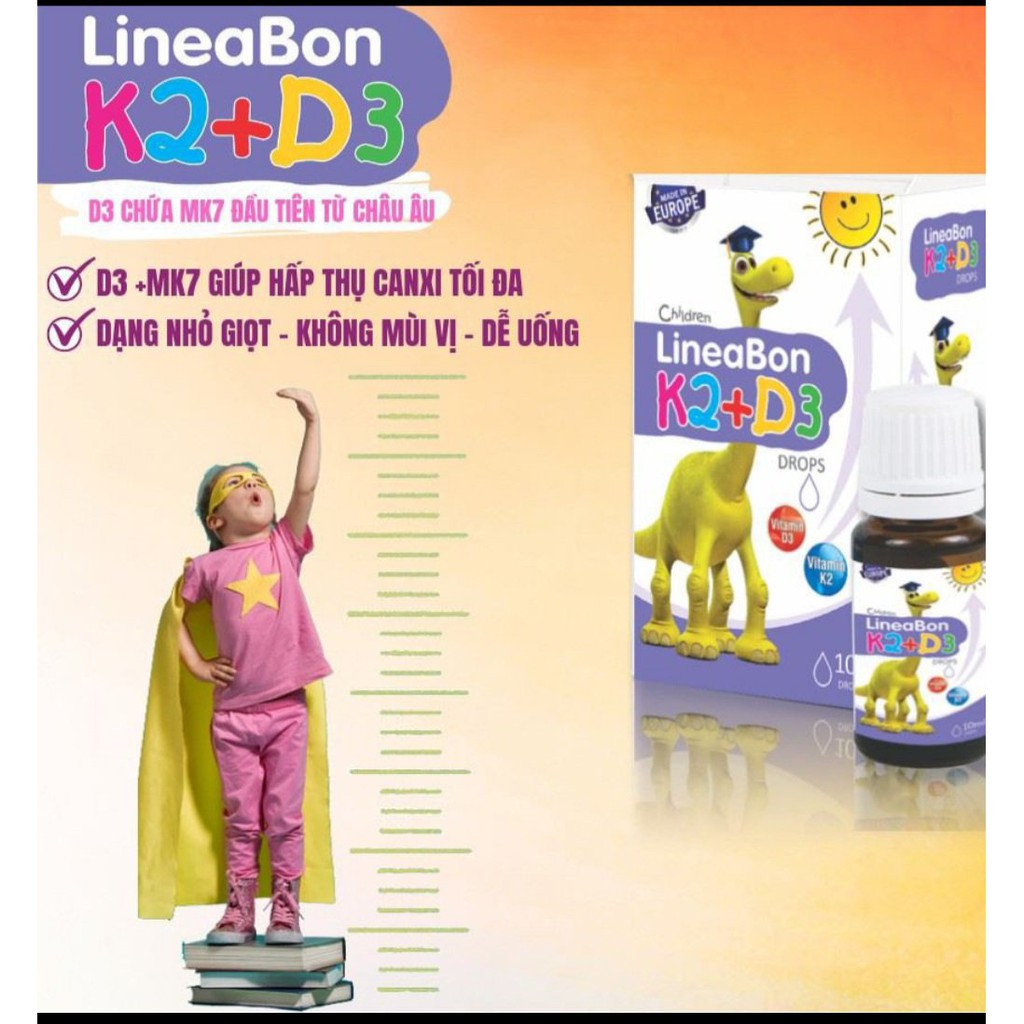 LineaBon K2+D3 - Bổ sung vitamin K2, D3 tăng cường hấp thu canxi tối đa