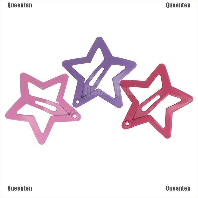 Set 6 kẹp tóc họa tiết ngôi sao bằng kim loại cho bé gái