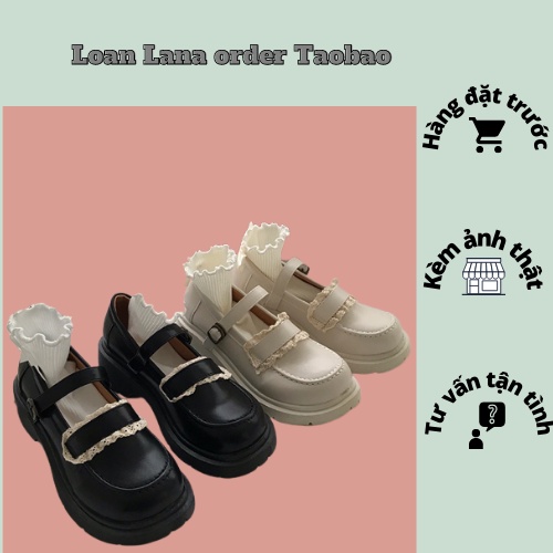 GIÀY BỆT/GIÀY LOLITA PHỐI REN QUAI NGANG