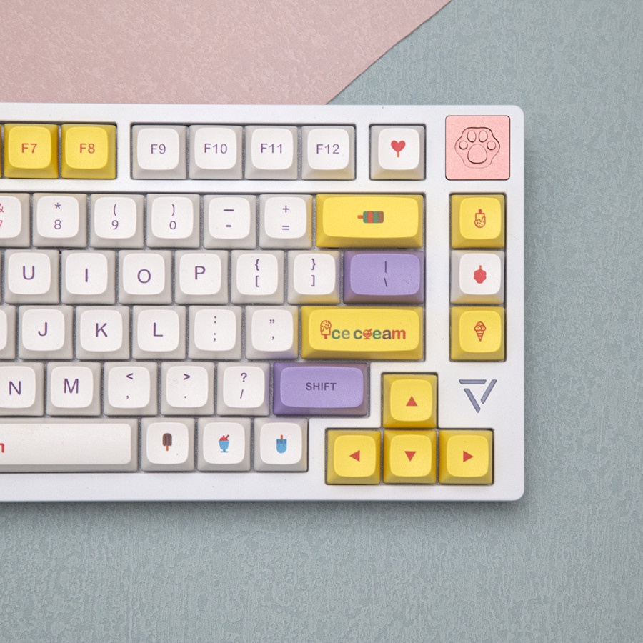 134 Phím Ice Cream Keycap XDA Hồ sơ Girl PBT DYE-SUB Bàn phím cơ học Keycap