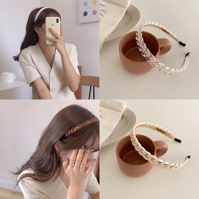 Bờm tóc xoắn phong cách nhẹ nhàng Hàn Quốc (Cài tóc kim loại phối nhựa) Bonnies Accessories