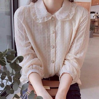 áo sơ mi nữ cổ sen