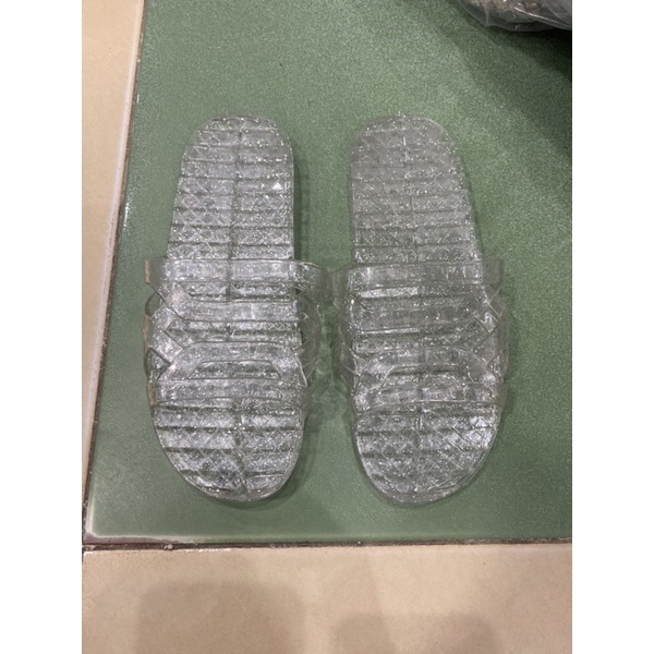 Dép Lê nhựa nữ kim tuyến 3 quai. Dép đi trong nhà ngoài trời rửa nước