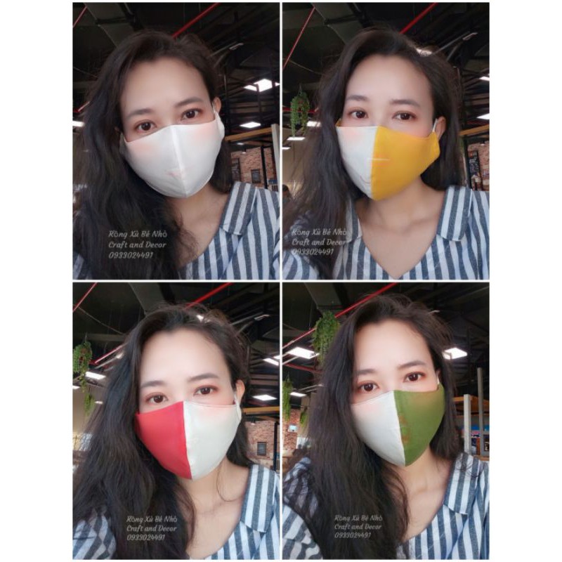 Combo khẩu trang linen hai màu- Linen facemask | BigBuy360 - bigbuy360.vn