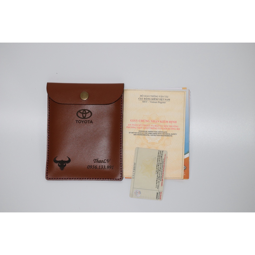 Ví da cao cấp đựng giấy tờ xe oto, xe máy