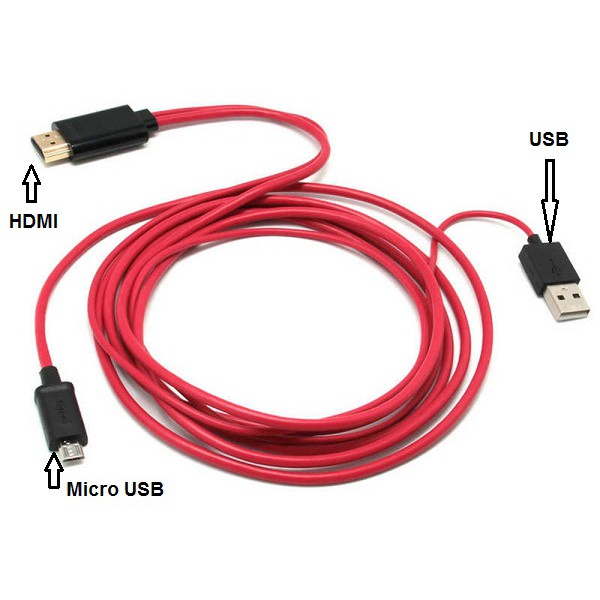 [Mã ELHACE giảm 4% đơn 300K] Cáp chuyển đổi MHL 11 pin Micro USB to HDMI Media adapter