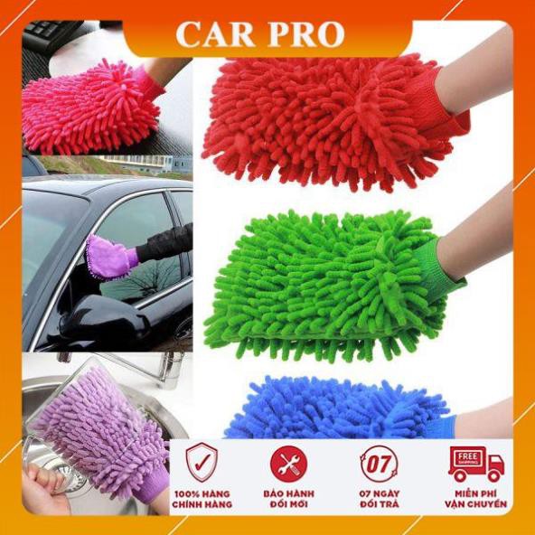 Găng tay 2 mặt rửa xe máy, ô tô, lau dọn nội thất - CAR PRO