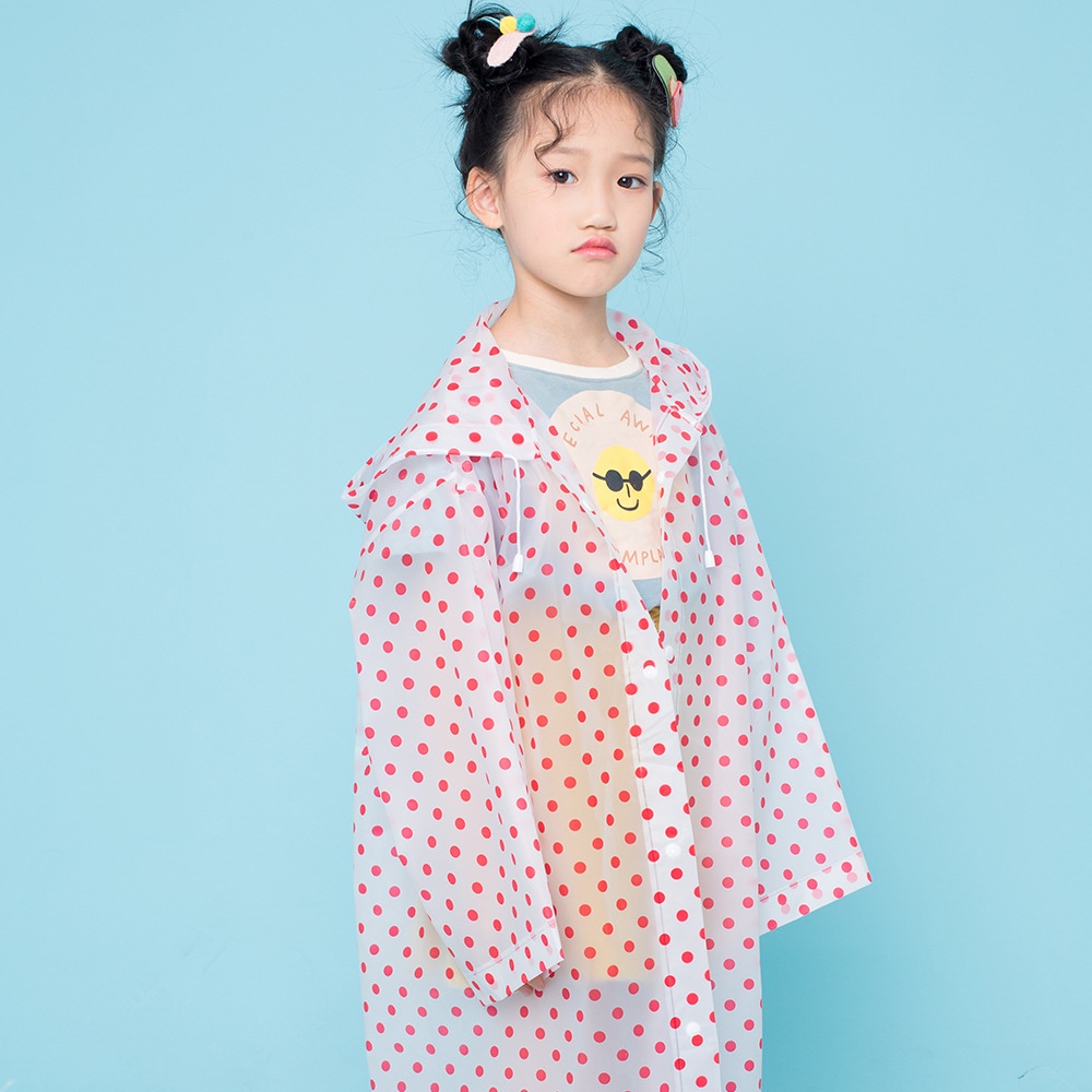 Áo Mưa Một Mảnh Bằng EVA Trong Suốt Thời Trang Sáng Tạo Dành Cho Bé Trai Gái Scho