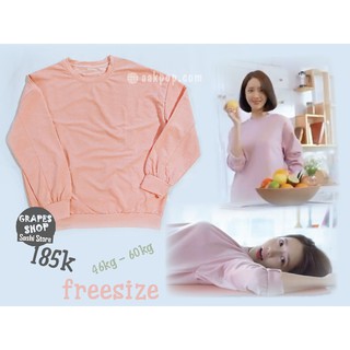 [Yoona] Sweater trơn hồng Freesize