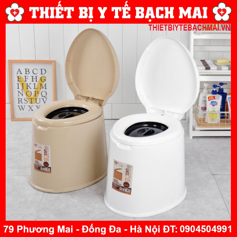 Bô Nhựa Vệ Sinh - Bệ Toilet Di Động Bằng Nhựa Trắng Cao Cấp