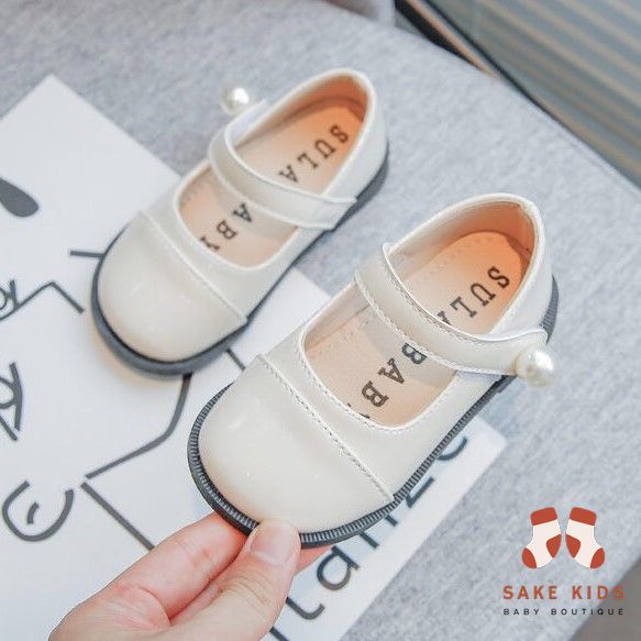 Giày búp bê, giày bệt bé gái quai dán đính ngọc siêu xinh chất da bóng đế êm mềm phong cách công chúa mới nhất M346