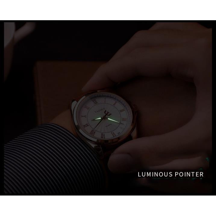 Đồng hồ nam Yazole 336 dây da thời trang cực chất (Vỏ bạc) . | BigBuy360 - bigbuy360.vn