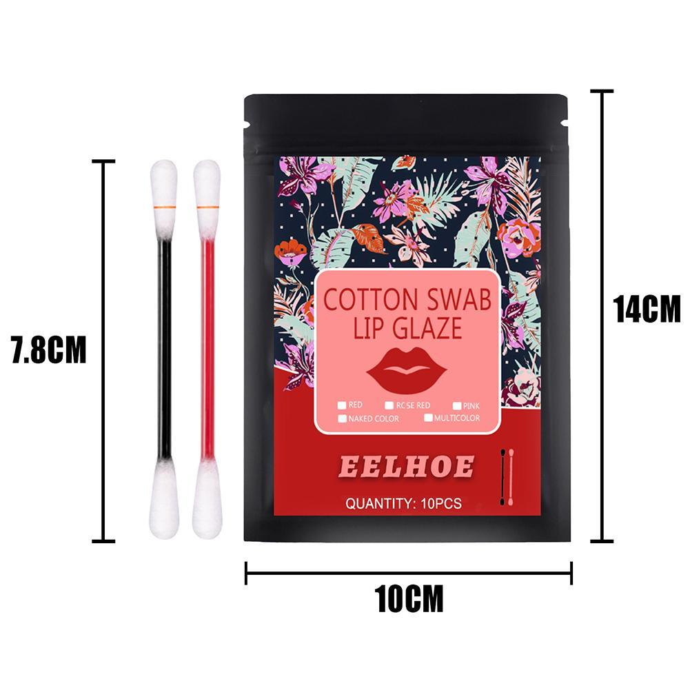 [Hàng mới về] Set 10 tăm bông cotton son môi J6G3 nhỏ gọn tiện lợi