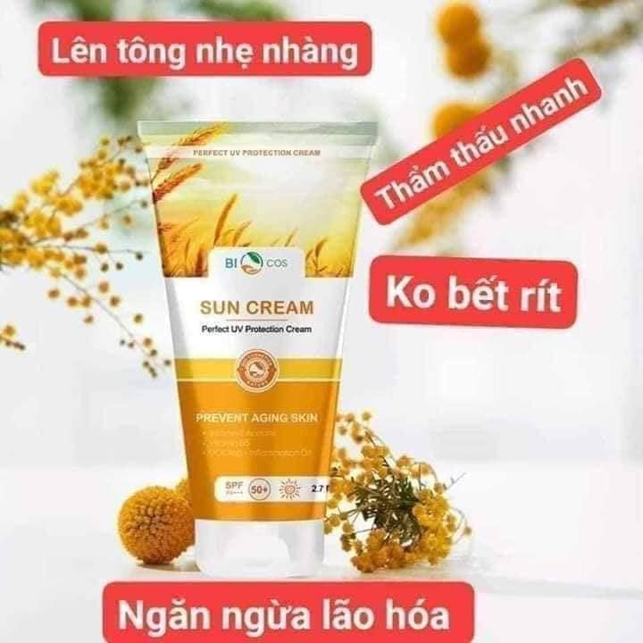 Kem Chống Nắng BIOCOS 80g SPF50 PA+++ Cho Da Khô Da Dầu Mụn Nhạy Cảm