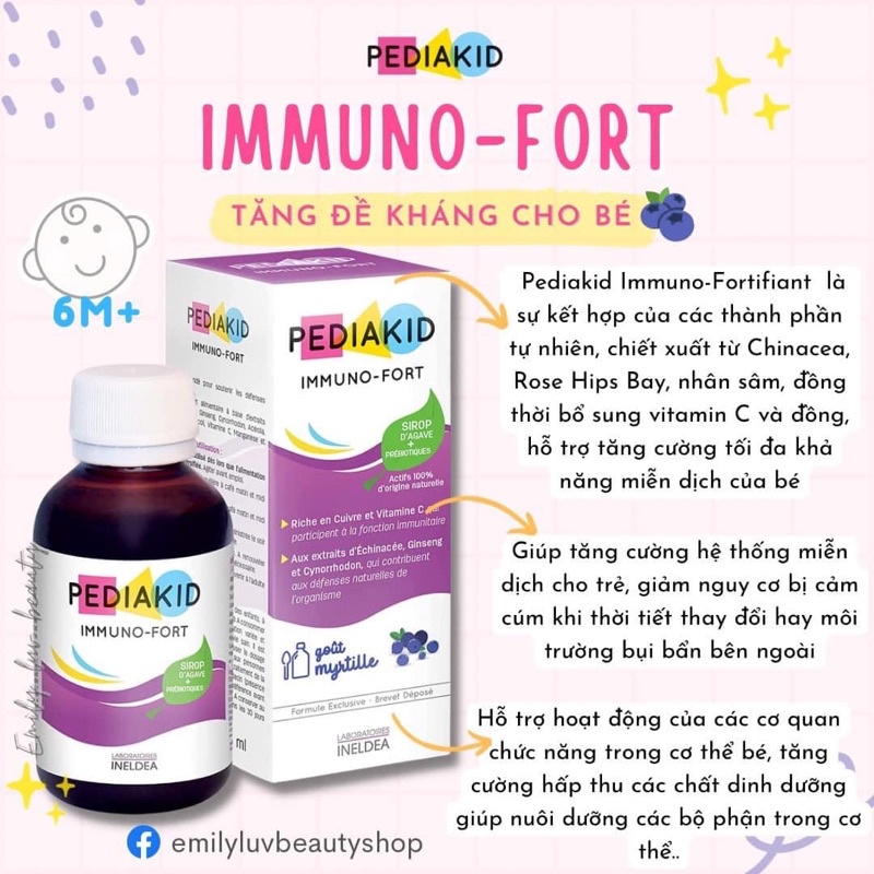 Siro PEDIAKID giúp bé ăn ngon, tăng đề kháng 125ml