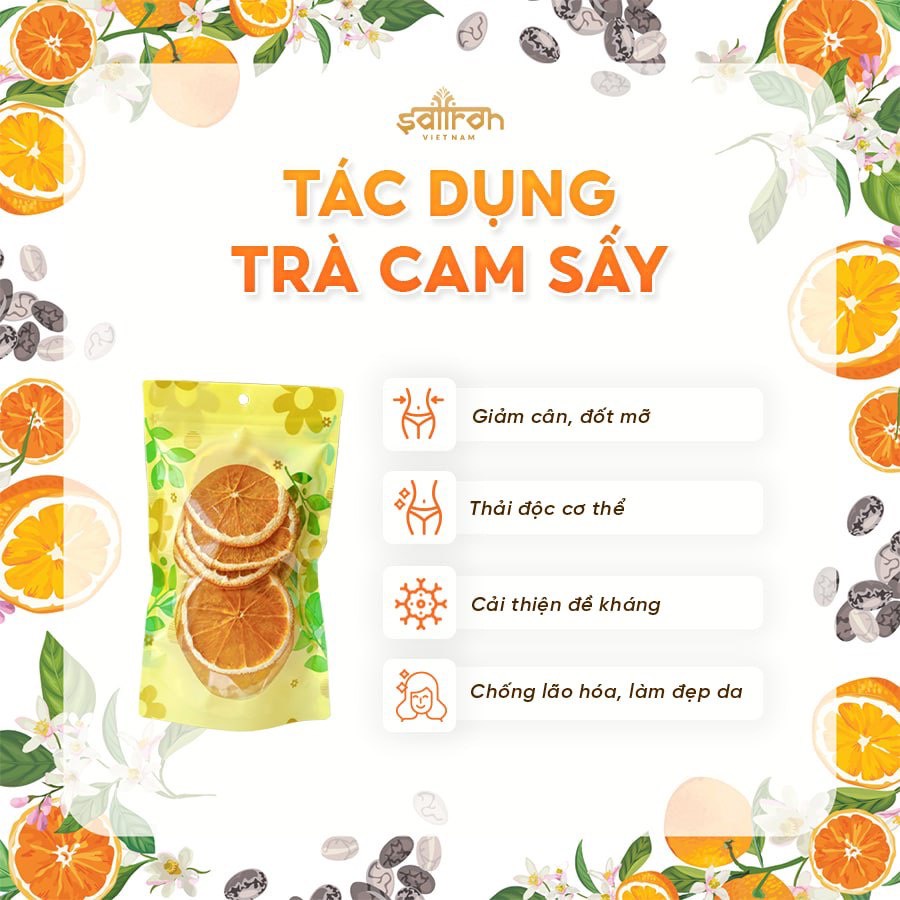 Trà cam sấy cắt lát gói 30g
