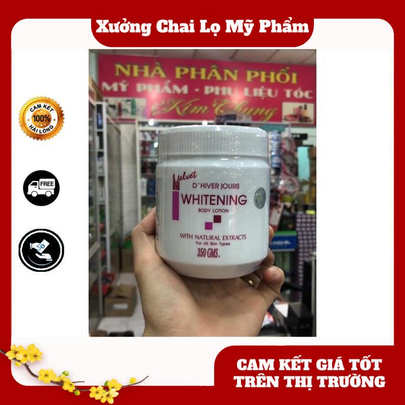 [Hàng chuẩn] Kem Body Lotion Whitening Velvet Thái Lan 350G , nguyên liệu, công thức làm kem trộn trắng da body