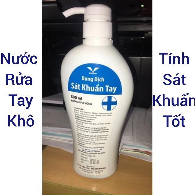 [Bác Sĩ Khuyên Dùng]Nước Rửa Tay Khô Diệt Khuẩn Cực Tốt  BIDIPHAR 500ml
