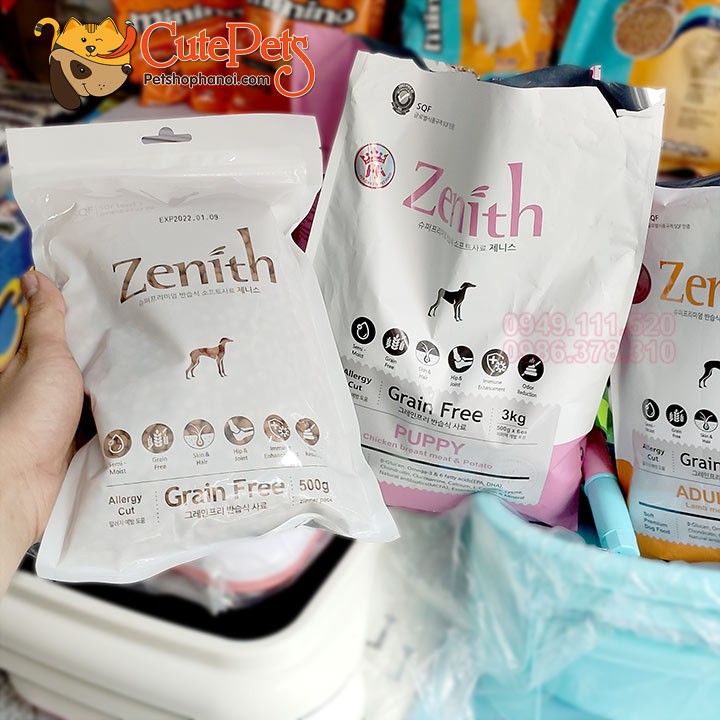 Thức ăn hạt mềm cho chó lớn vị cừu Zenith small 500g - CutePets