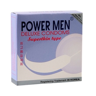 Bao cao su Power Men Super Thin siêu mỏng, hộp 3 chiếc