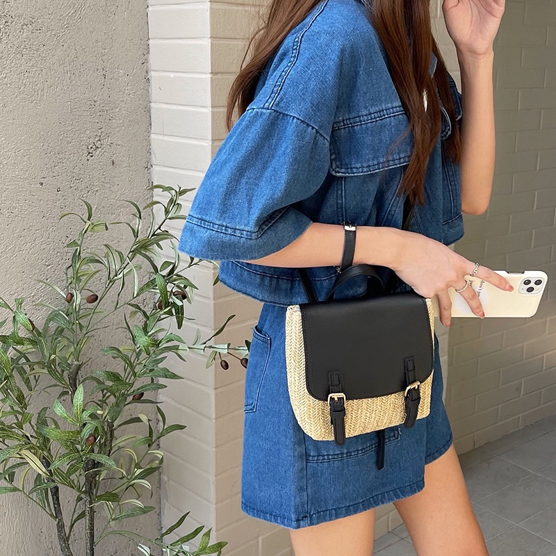 Túi Đeo Vai Bằng Cói Thiết Kế Phong Cách Hàn Quốc Thời Trang Mùa Hè Mới Dành Cho Nữ 2022