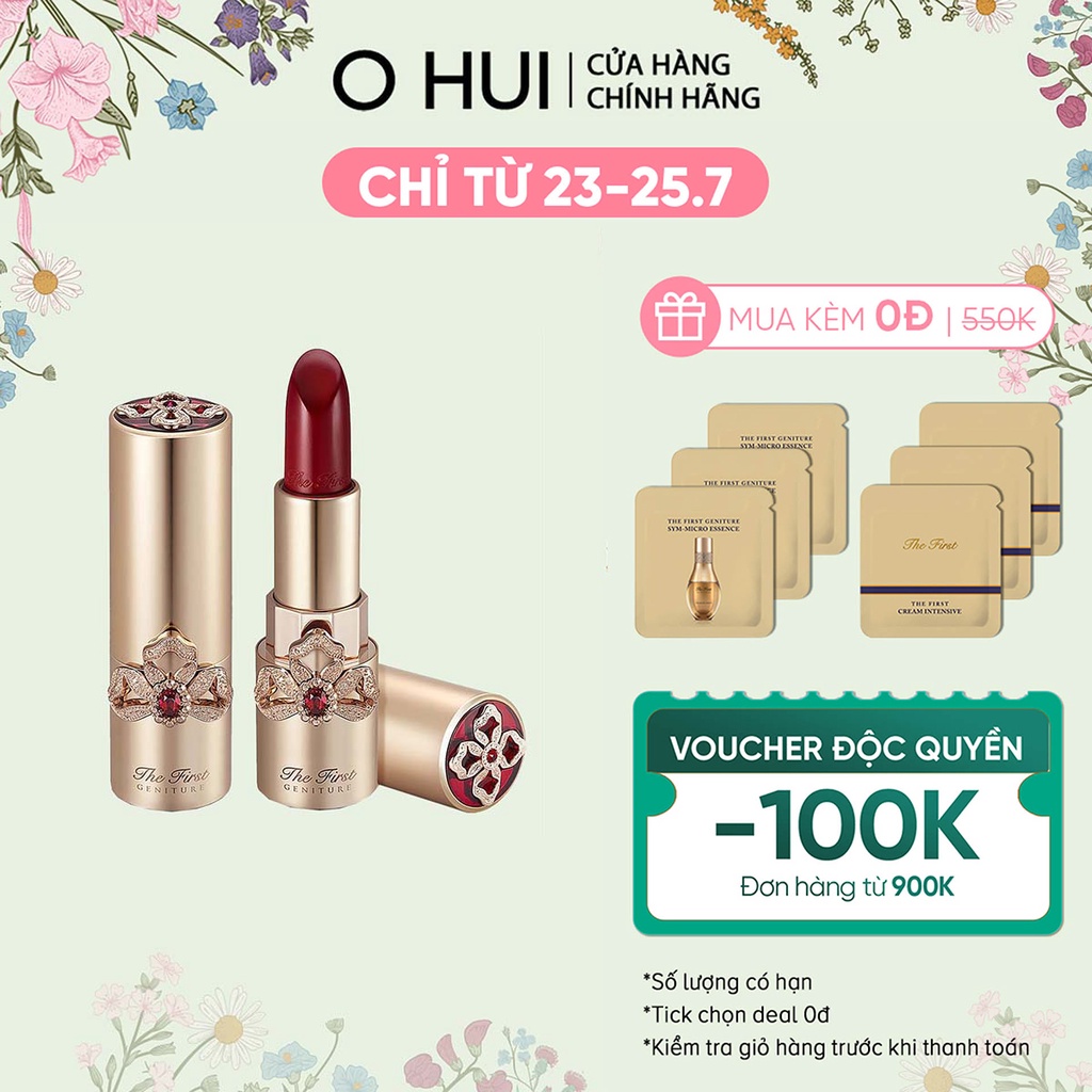 [Mã COSLUX25 giảm 150K] Son lì dưỡng ẩm ngăn lão hóa OHUI The First Geniture Lipstick 3.8g