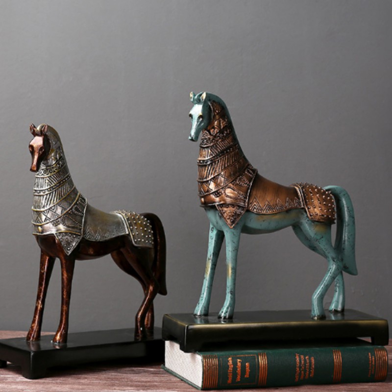 Tượng ngựa phong thủy may mắn - Tượng ngựa để bàn, ngựa decor đẹp và quà tặng Đồ thủ công sáng tạo