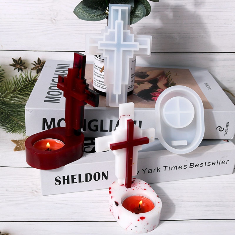 Bộ Khuôn Silicone Làm Chân Nến Resin DIY