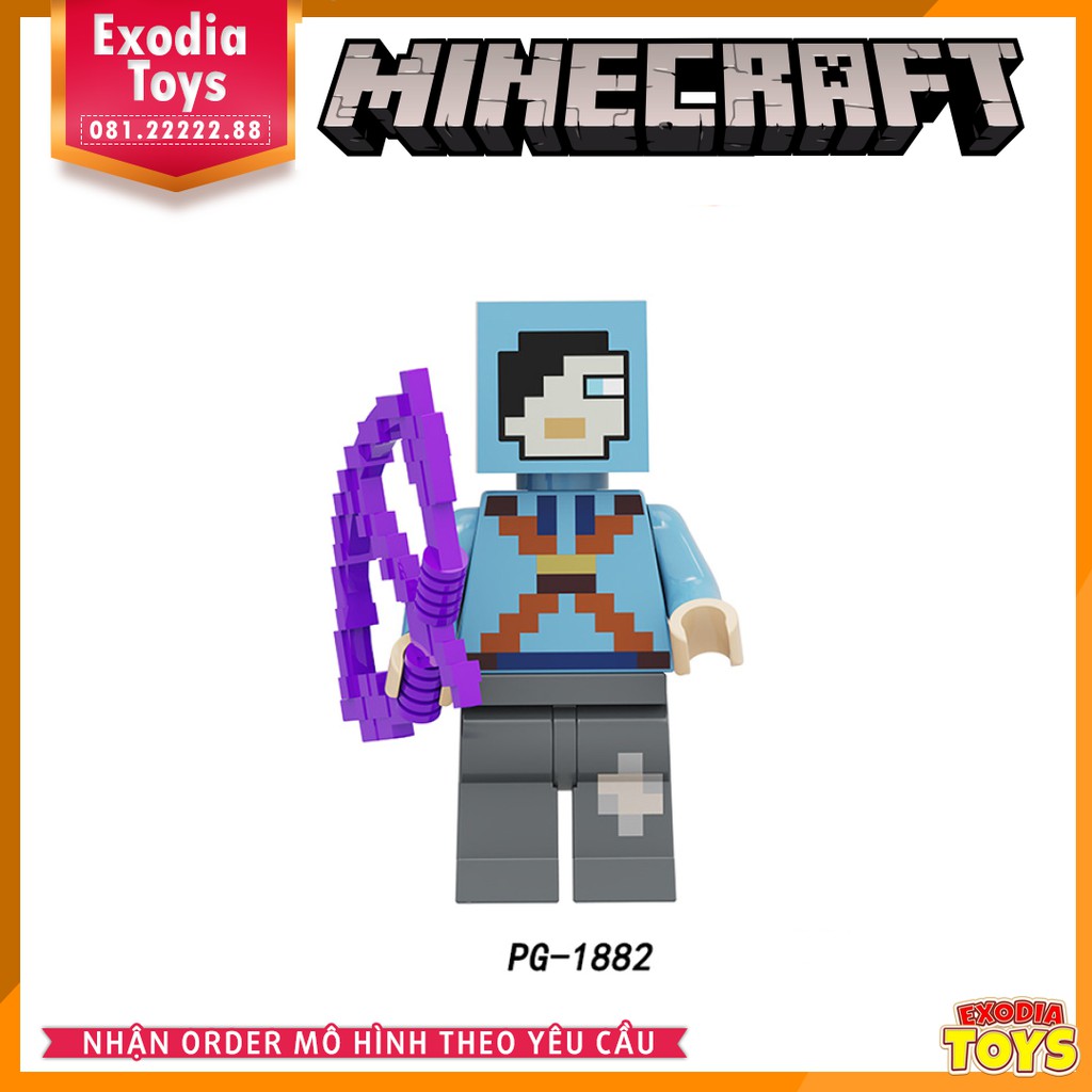 Xếp hình Minifigure nhân vật trò chơi Minecraft - Đồ Chơi Lắp Ghép Sáng Tạo - POGO PG8214