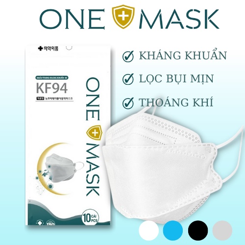 1 Cái Khẩu trang 4D KF94 ONEMASK, Công nghệ Hàn Quốc, kháng khuẩn, chống lọc bụi mịn, khẩu trang y tế